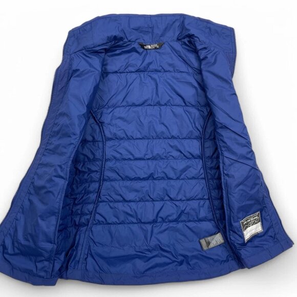 The North Face Blue Explore Vest Jacket Quilted Puffer Pockets Girls Youth XL 18 - Picture 9 of 9